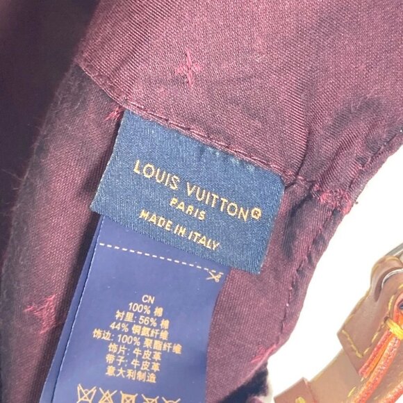 LOUIS VUITTON M7176L Cap League hat cap baseball cap cotton White/wine-red - Picture 3 of 13